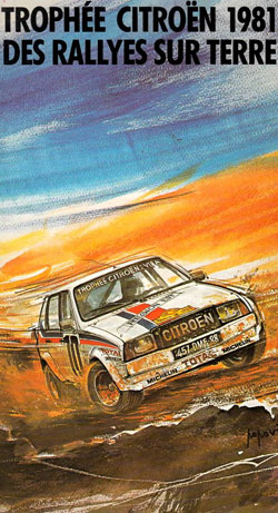 visa troph&eacute;e 1981 affiche rallyes sur terre