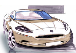 croquis jaguar xk II projet x150