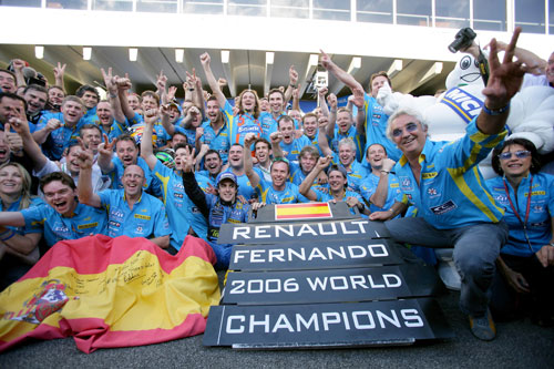 Renault et Alonso, champions du Monde de F1 2006 ! Renault et Alonso, champions du Monde de F1 2006 !