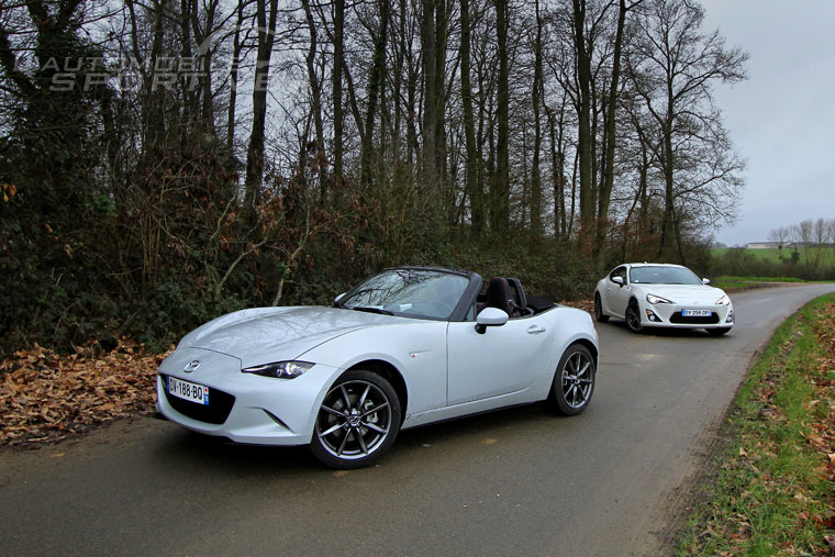 comparatif mazda mx5 2.0 nd toyota gt86
