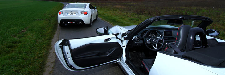 comparatif int&eacute;rieur mazda mx-5 2.0 nd vs toyota gt86