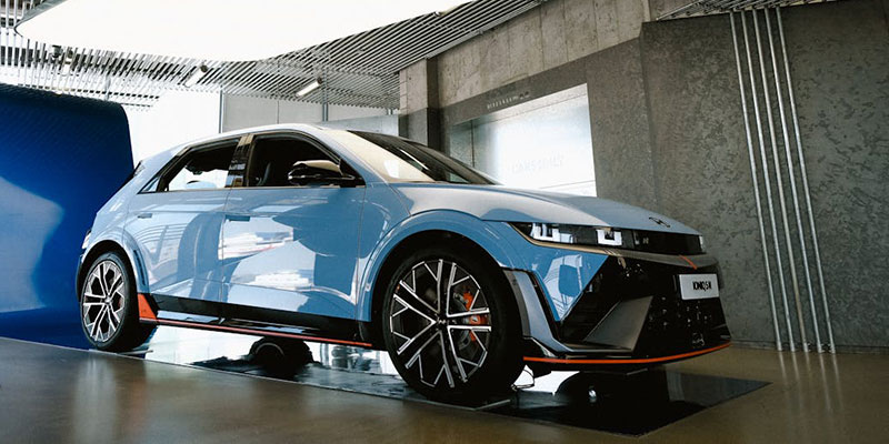 voiture &eacute;lectrique sportive hyundai ioniq 5 n